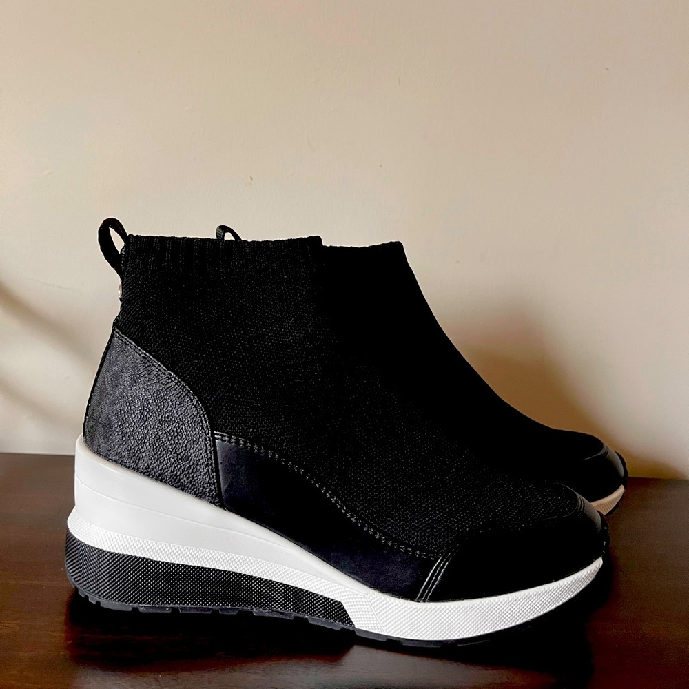 MICHAEL Michael Kors Skyler Wedge Bootie Sock Sneakers